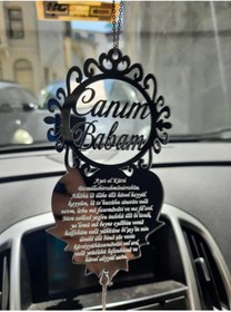 Resim RetroLazer Ayna Pleksi Araba Dikiz Aynası Süsü Gümüş A7 