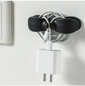 Resim 2li Kablo Tutucu Silikon Kordon Sarıcı Kablo Klips Pratik 