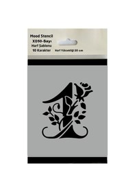 Resim Stencil Rakam Boyama Şablonu X050-sayı Rakam Yüksekliği 20 Cm 