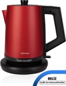 Resim Beliz 2200 Watt Paslanmaz Çelik 2,4 Litre Kettle Su Isıtıcısı Mat Kırmızı Gm7376MK 