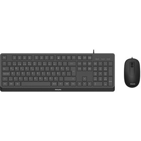 Resim Philips SPT6238 Kablolu Türkçe Q Klavye ve Mouse Seti Siyah 