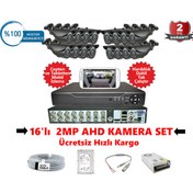 Resim 16 Kameralı 3 Mp Sony Lens 1080P Ahd Dvr Xmeye 2 Tb Hdd Dahil 