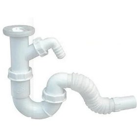 Resim Gama Lavabo Sifonu S Gövde Körüklü Makine Girişli Beyaz 