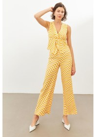 Resim Stella Pulvis Turuncu Yüksek Bel Wide Leg Pantolon Turuncu 