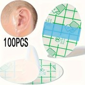 Resim 100 adet Yeniden Kullanılabilir Su Geçirmez Kulak Koruyucular Yüzme, Sörf & Dalış için - Rahat PU Malzeme, Güvenli Uyum, Sıkı Oturuş için Izgara Desenli Beyaz TPU Kulak Tıkacı 