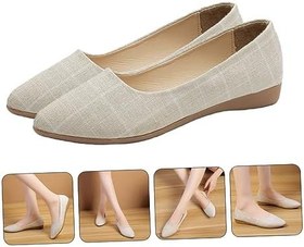 Resim CALLARON 1 Çift pompalar için bayanlar işaretlendi nokta bale kadın ayakkabı slippers düz ayakkabılar kadın salaş ayakkabı iş ayakkabısı kaymaz düz ayakkabı eğlence ayakkabıları pu 