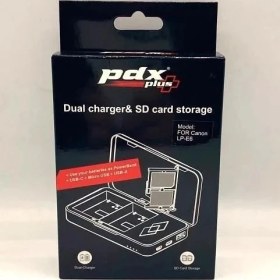 Resim Pdx Lp-E6 Ikili Şarj ve Sd Kart Saklama Kutusu 