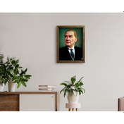 Resim Bk Home Atatürk Tasarımlı Doğal Masif Ahşap Çerçeveli Tablo 45X65 (551057582) 