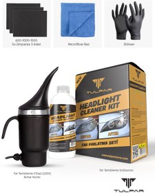 Resim TULPAR KİMYA Buharlı Far Temizleme Far Parlatma Avantajlı Set Paket (HEADLIGHT CLEANER KIT) 