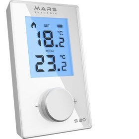 Resim Mars Elektrik S20 Beyaz Kablosuz Dijital Oda Termostatı 