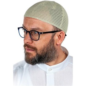 Resim Lüks Çelik Örme Namaz Takkesi Fıstıkyeşili 1 Adet 