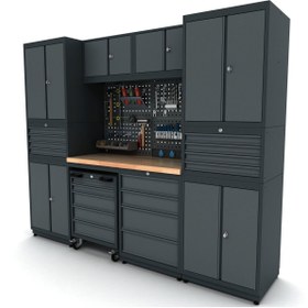 Resim İdeal Ekipman 2.4 Metre Modüler Çalışma Tezgahı İE.36.18.19 