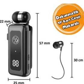 Resim Genel Markalar PG20 Hafıza Kart Girişli Dijital Şarj Göstergeli Titreşimli Makaralı Bluetooth Kulaklık 