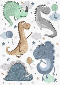 Resim Çam Halı Siesta Kids 32-577 Modern Desenli Dokuma Tabanlı Yıkanabilir Şönil Çocuk Odası Halısı Multi 5 