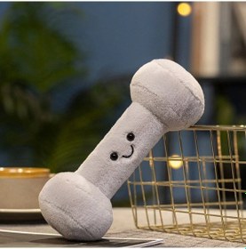 Resim Yeni Komik Kettlebell Halter Peluş Kolye Yastık Yumuşak Spor 