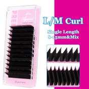 Resim AGUUD L M Kıvrım 8-15mm & Karışık 12 Sıra 0.07mm Yumuşak Hacim Mat Kadife Kirpik Tepsileri Kedi Gözü Etkisi Kökler Koreli PBT Takma Kirpikler 