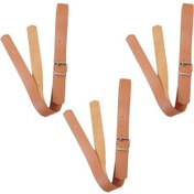 Resim Kemer Tokalı Askı 3'lü Adet Dayanıklı Deri Çanta Askısı - Taba Taba 