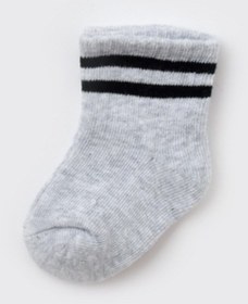 Resim Biorganic Unisex Çizgili Tekli Bebek Çorabı 68458 