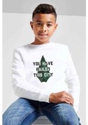 Resim Arrow You Have Failed This City Baskılı Unisex Çocuk Beyaz Sweat Beyaz 