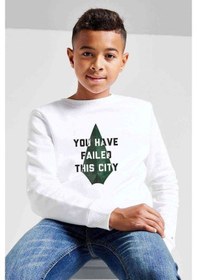 Resim Arrow You Have Failed This City Baskılı Unisex Çocuk Beyaz Sweat Beyaz 