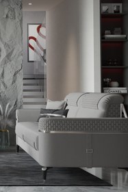 Resim Modalife Veyron Üçlü Kanepe Yataklı - Gri 