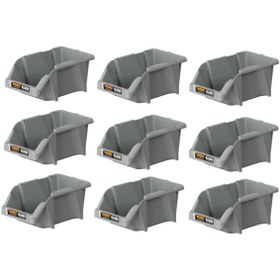 Resim Genel Markalar Plastik Avadanlık Parça Kutusu 9 Parça Gri 152x245x122 Mm 