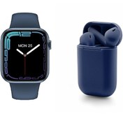 Resim NS Store Watch 7 Series Smart Watch Akıllı Saat Ve I12 Kablosuz Bluetooth Kulaklık Iphone 11 Pro Max Uyumlu 