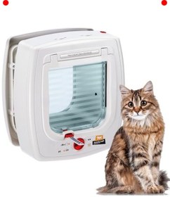 Resim Genel Markalar Mikroçipli Kedi Kapısı Beyaz 