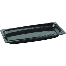 Resim Lava Döküm Servis Tabağı. Siyah Renk. Ölçü 30x15cm. 