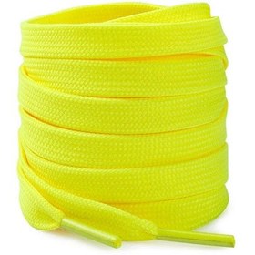 Resim Kalzeno Spor Ayakkabı Bağcığı Yassı-converse Bağcığı-yassı Bağcık 120 Cm Fosforlu Yeşil 