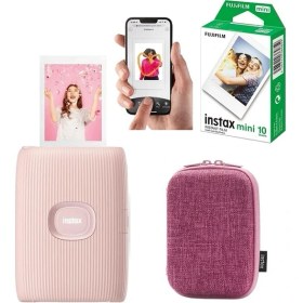 Resim Fujifilm Instax Mini Link 2 Akıllı Telefon Yazıcısı 10'lu Film ve Çantalı Seti 2 