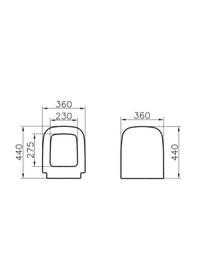 Resim VitrA S20 Kısa Asma Klozet 48 Cm 5505L003-0868 
