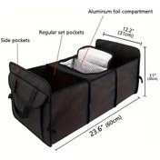 Resim Gateesat Kalın Klasik Siyah Büyük Kapasiteli Katlanır Çok Amaçlı Bagaj Saklama Organizatörü 