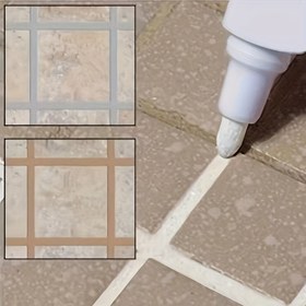 Resim 3 Adet Seramik Karo Dikiş Kalemi - Yüksek Kalite & Toksik Olmayan Su Bazlı Mürekkep, Geniş Uçlu Mutfak Banyo Duvar & Zemin Karo Aralığı Tamiri için, Koyu Gri/Beyaz DIY Ev Dekorasyon Aracı, Karo Aralık Dolgusu, Karo Derz Dolgu Maddesi, Seramike Güvenli, Toksik Olmayan Malzeme 