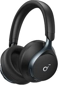 Resim Soundcore by Anker Space One Kulak Üstü Bluetooth Kulaklık, Aktif Gürültü Önleyici Kulaklık, 2 Kat Daha Güçlü İnsan Sesi Azaltma, 40 Saat ANC Çalma Süresi, Jet Siyah 