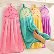 Resim 3 Adet Renkli Meyve Desenli Asılabilir El Havlusu - Yumuşak, Emici ve Hızlı Kuruyan Polyester Temizlik Bezi Mutfak/Banyo İçin Uygun - Pratik Askı Halkalı Çok Amaçlı Ev Gereci 