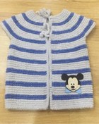 Resim OYUNCAKPARK Örgü Mickey Mouse Logolu Erkek Bebek Yeleği 
