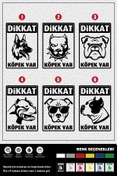 Resim Ecce DİKKAT KÖPEK VAR STICKER 27 x 19 cm 