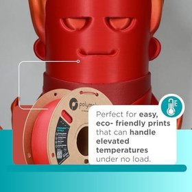 Resim Polymaker HT-PLA Filament 1.75mm Kırmızı, 3D Baskı için Yüksek Sıcaklık PLA, 150°C'ye kadar Isıya Dayanıklı, Basması Kolay, Çoğu FDM Yazıcıyla Çalışır, 1kg Makara 