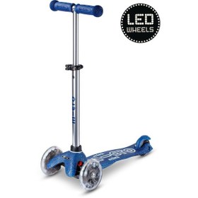 Resim Micro Mini Micro 3 Tekerlekli Scooter Deluxe Galaxy Glitter Led Navy 