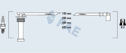 Resim Ford Mondeo 2012-2016 1.4-1.6 Benzinli Buji Kablo Takımı Fae Marka YS6F12280A1A 