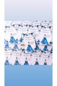 Resim BastirBi Mavi elbiseli kına gecesi hediyesi 50 adet 