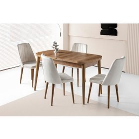 Resim Venüs Milano Mdf Mutfak Masa Sandalye Takımı 80x130 