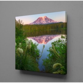 Resim TECHNOPA Dağın Denize Yansıması Kanvas Tablo 200x200cm 
