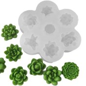 Resim Geeksen 3d Kaktüs Silikon Kalıp - Çiçek Bitki Şekli, Gıpta Pasta Bisküvi Dekorasyonu, Mum Sabun Yapımı İçin Esnek Yeniden Kullanılabilir Kalıp 