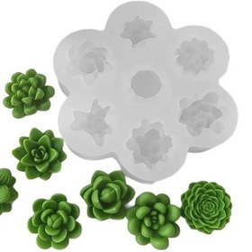 Resim Geeksen 3d Kaktüs Silikon Kalıp - Çiçek Bitki Şekli, Gıpta Pasta Bisküvi Dekorasyonu, Mum Sabun Yapımı İçin Esnek Yeniden Kullanılabilir Kalıp 