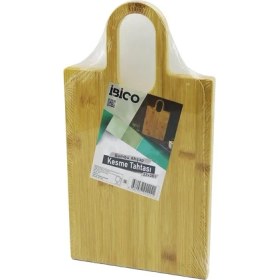 Resim Marsilyan DİKDÖRTGEN=22X38CM Ahşap Bambu Kesim Panosu - Kesme Tahtası Oval Kulplu (4887) 