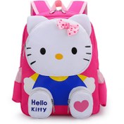 Resim Merhaba Kitty Sırt Çantası, Kawaii Şık Çanta, Kadınlar için Renk Bloklu Sırt Çantası, Büyük Kapasiteli Katlanabilir Dış Mekan Günlük Çanta 