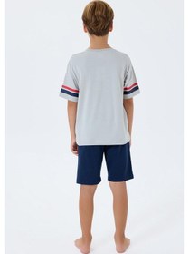 Resim U.S. Polo Assn. U.s. Polo Assn Erkek Çocuk 2 Li Bermuda T-şhirt Takım Gri-2305 Gri 