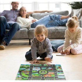 Resim Zhltoys Çocuk Oyun Matı Mutlu Şehir Hayatı 83x57 Cm 